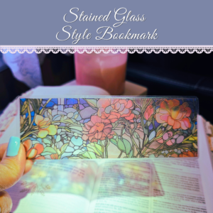 Bright Blooms Stained Glass Style Bookmark