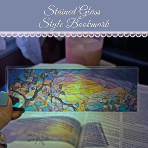 Mountain Landscape Stained Glass Style Bookmark