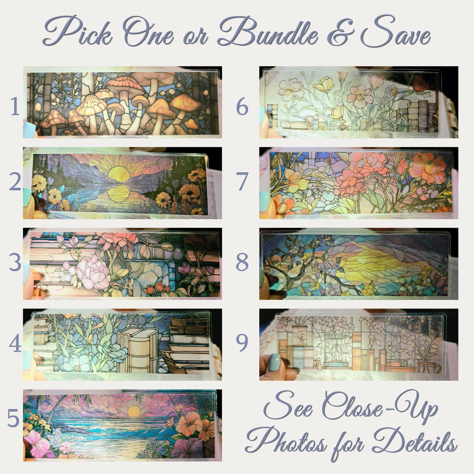 Stained Glass Style Bookmarks