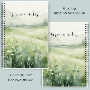 Watercolor Meadow Sermon Notebook