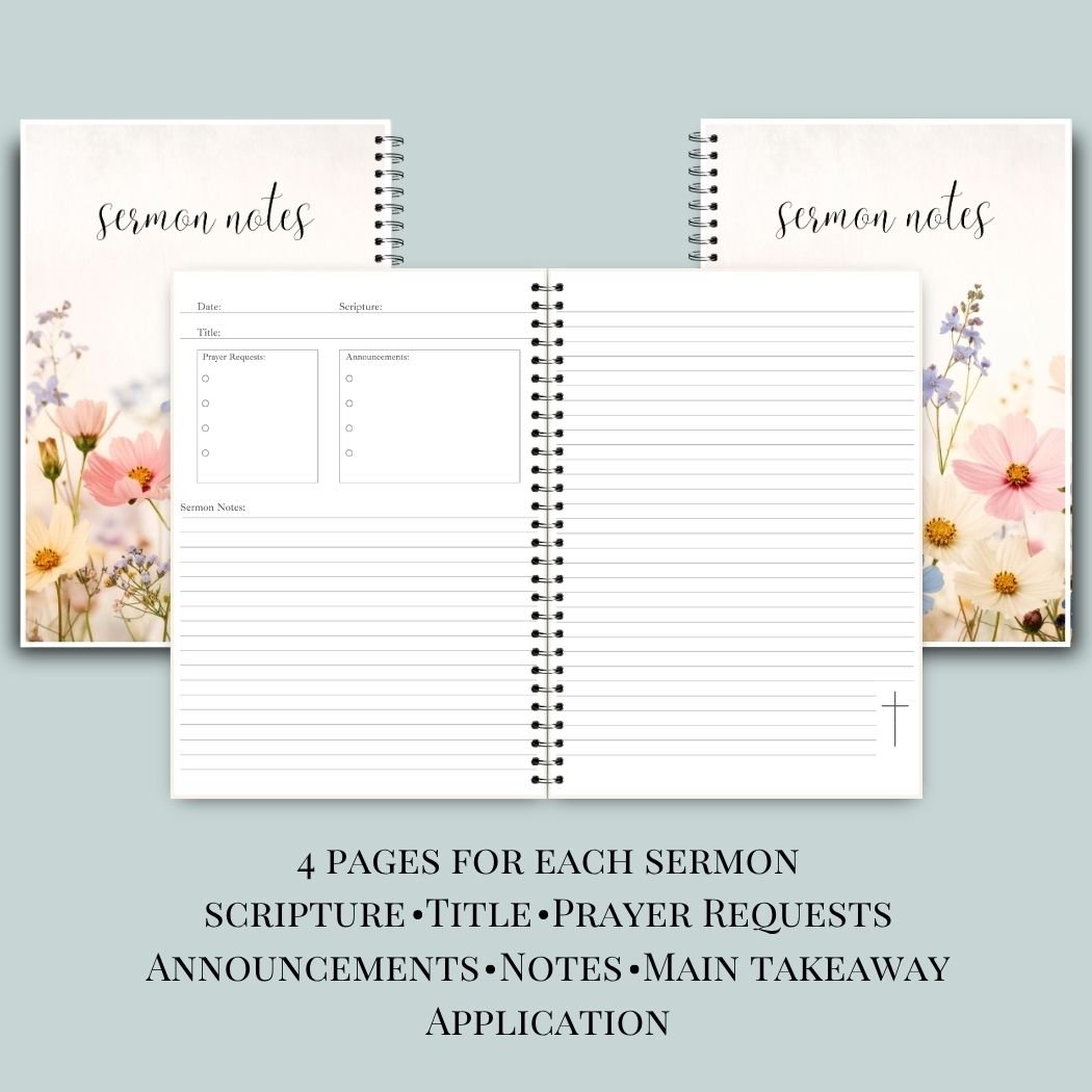 Wildflower Sermon Notebook for Women - Image 2