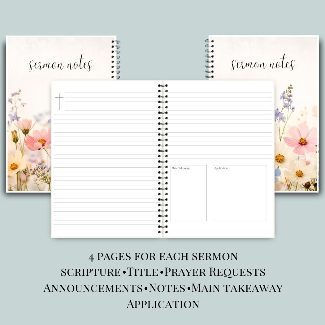 Wildflower Sermon Notebook for Women - Image 3