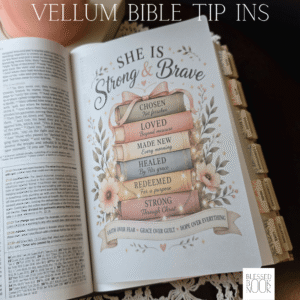 Strong & Brave Vellum Bible Tip In