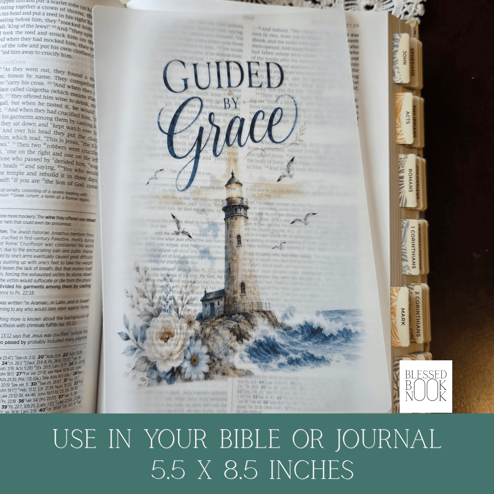 Guided by Grace Vellum Bible Tip In - Image 2