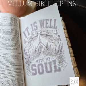 It Is Well Vellum Bible Tip In