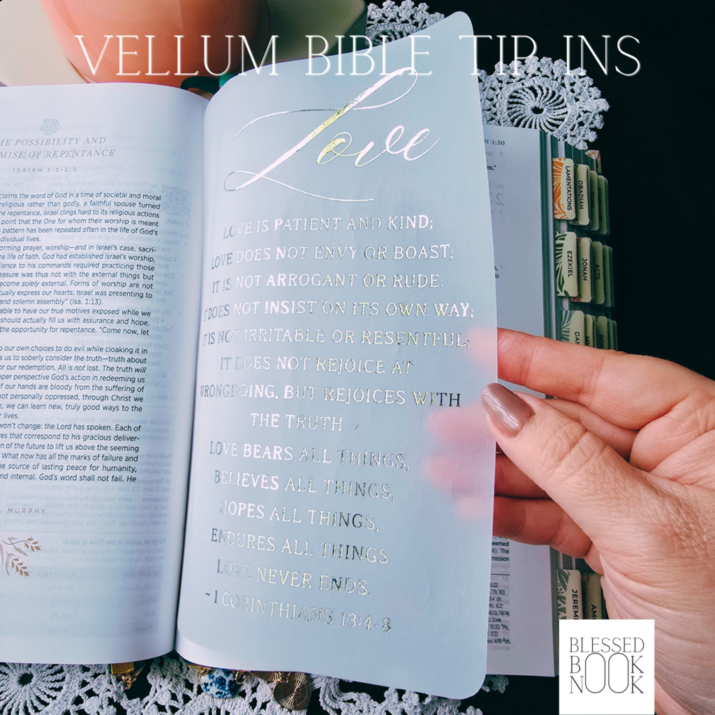 Foil Love Is Vellum Bible Tip In