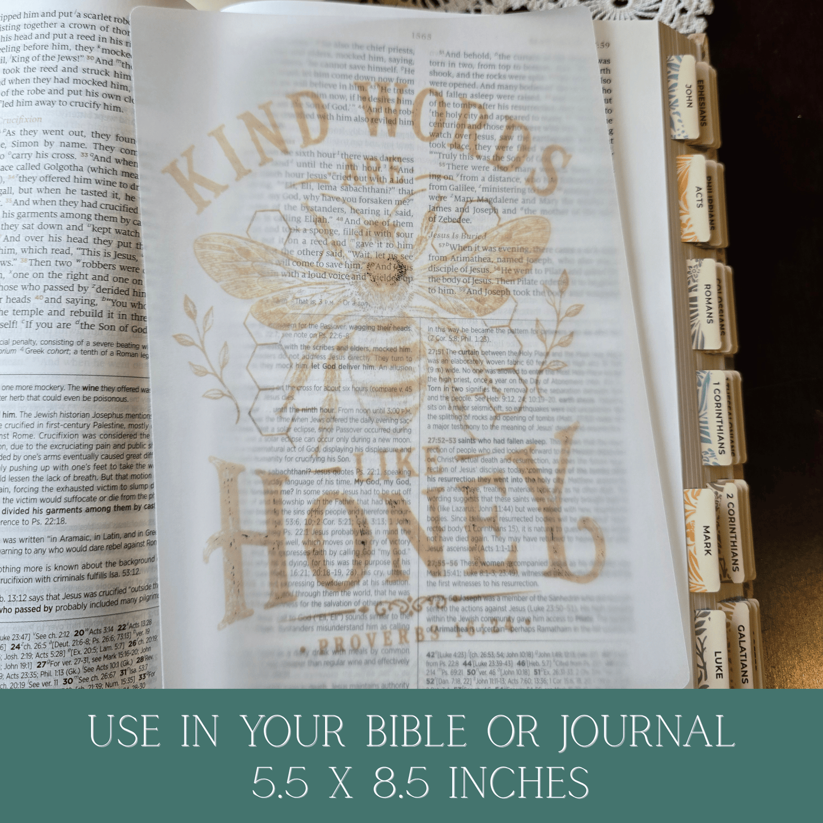 Kind Words Vellum Bible Tip In - Image 2