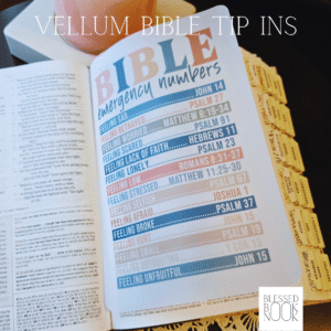 Bible Emergency Numbers Vellum Bible Tip In