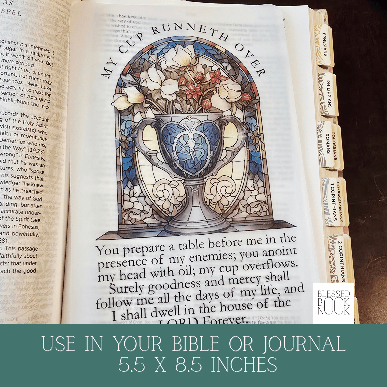 Overflowing Cup Vellum Bible Tip In - Image 2