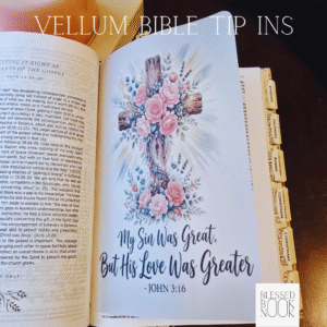 His Love Was Greater Vellum Bible Tip In