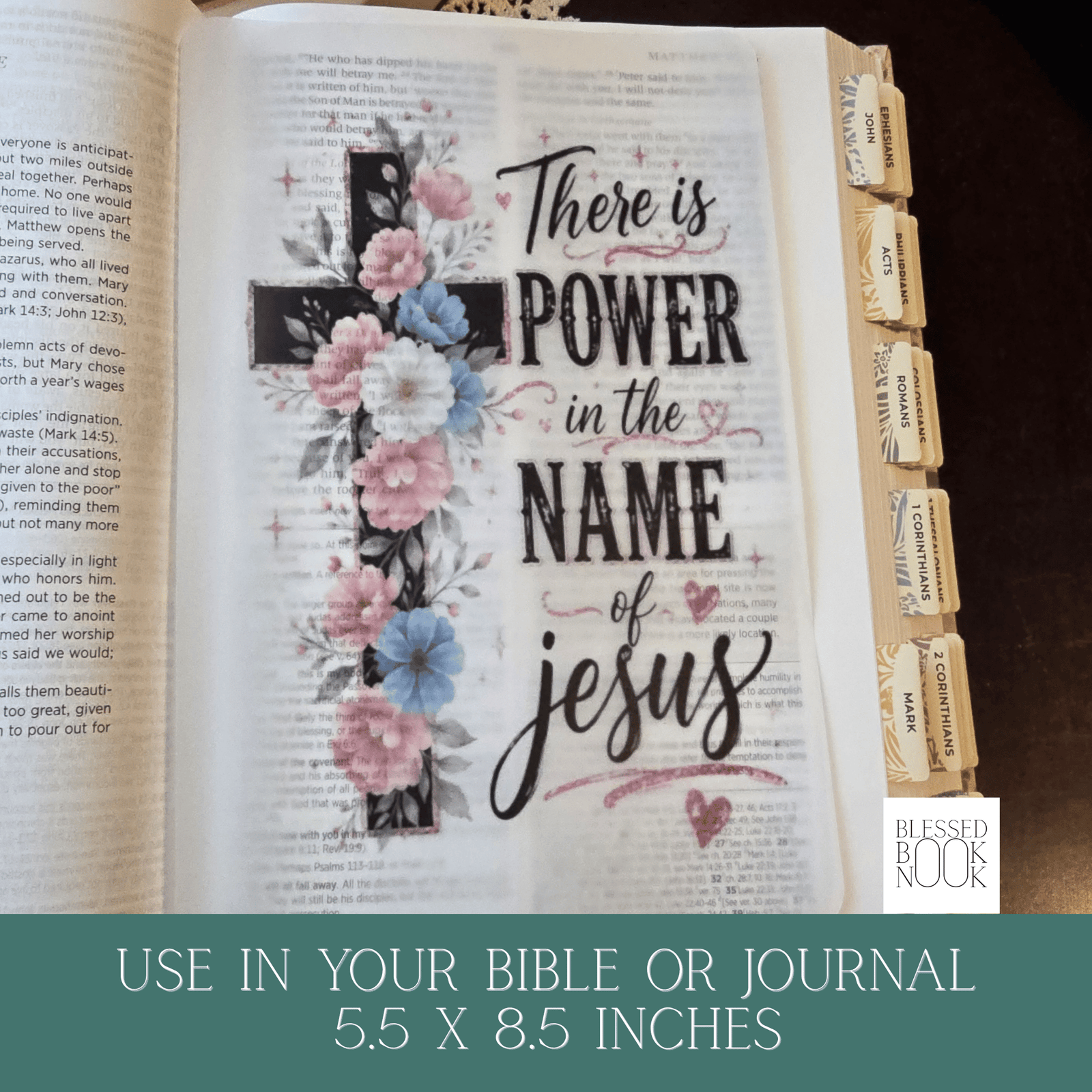 Power in His Name Vellum Bible Tip In - Image 2