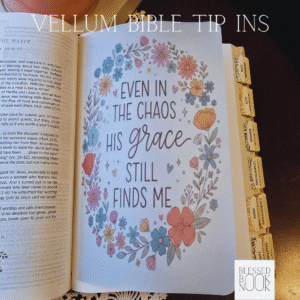 Grace Finds Me Vellum Bible Tip In