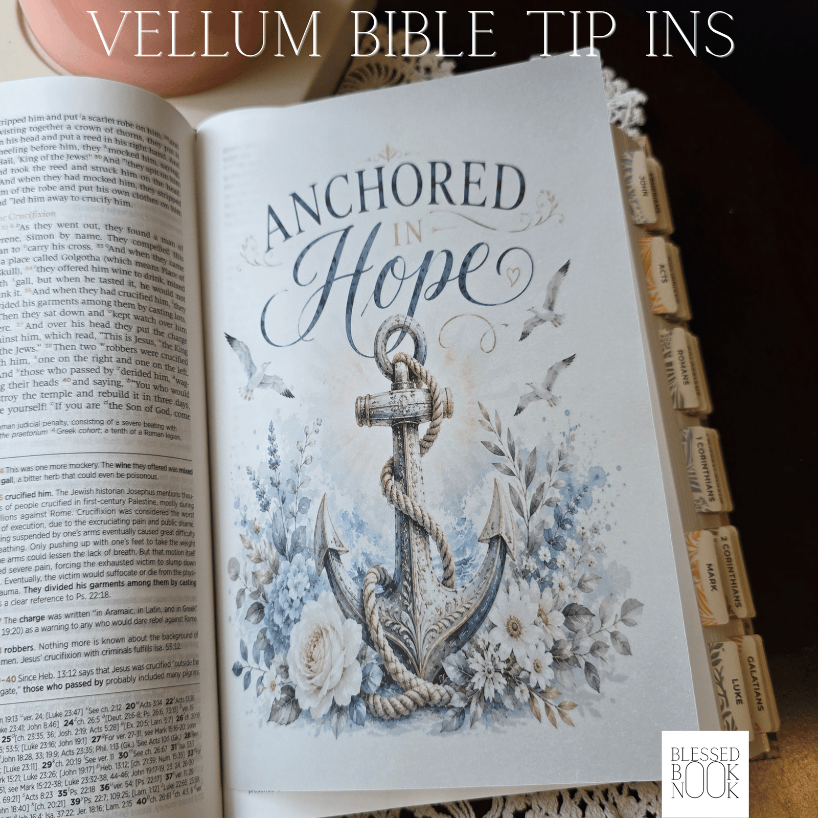 Anchored Hope Vellum Bible Tip In