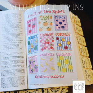 Fruit of the Spirit Vellum Bible Tip In
