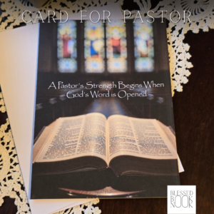 Pastor Appreciation Greeting Card- Stained Glass