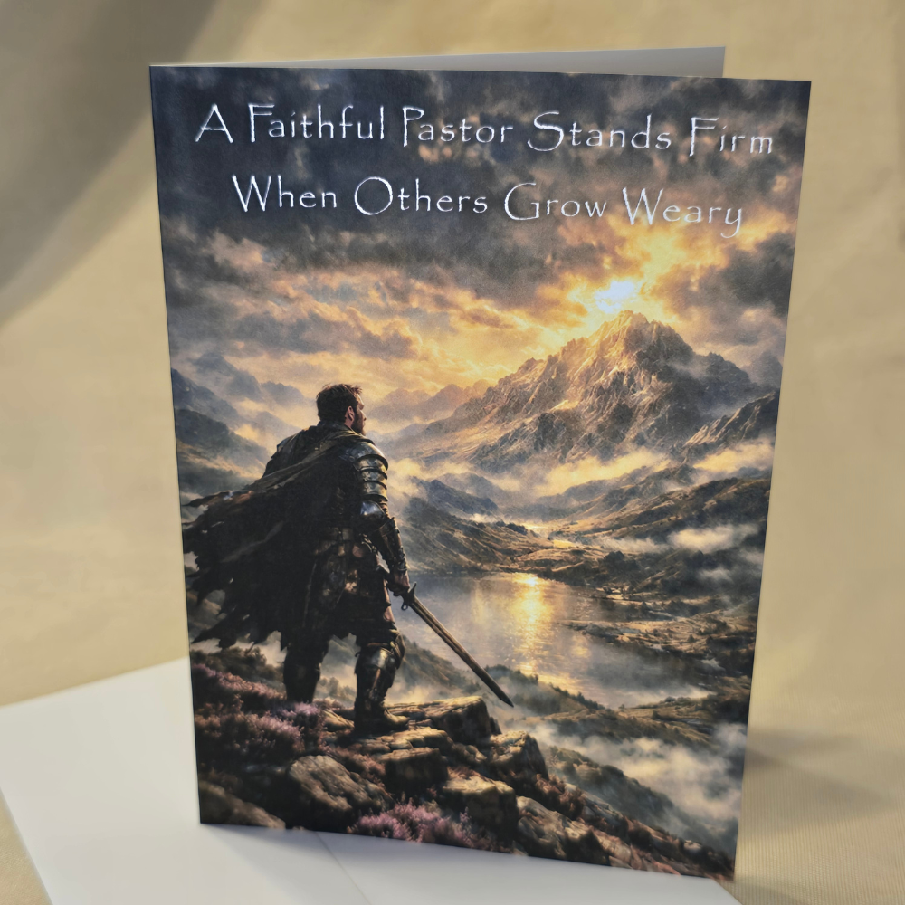 Pastor Appreciation Greeting Card- Faithful Warrior