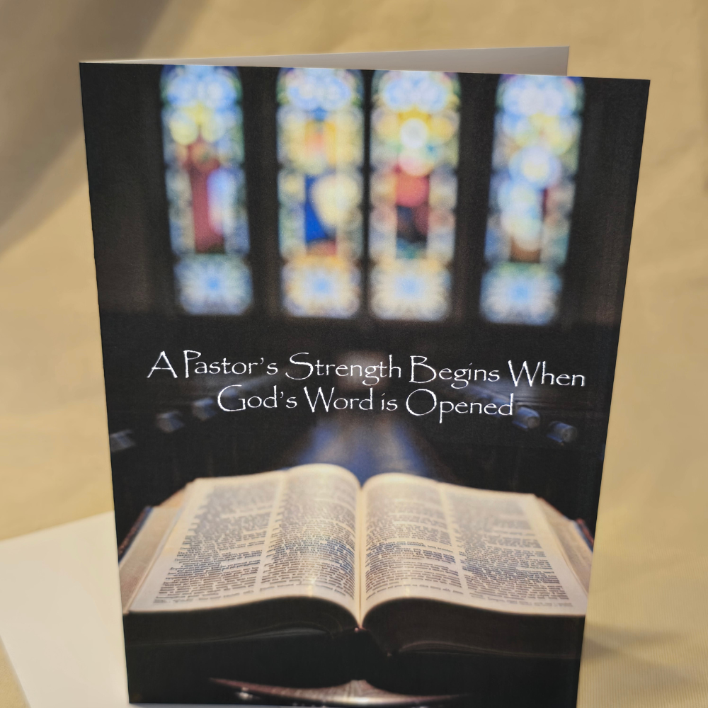 Pastor Appreciation Greeting Card- Stained Glass